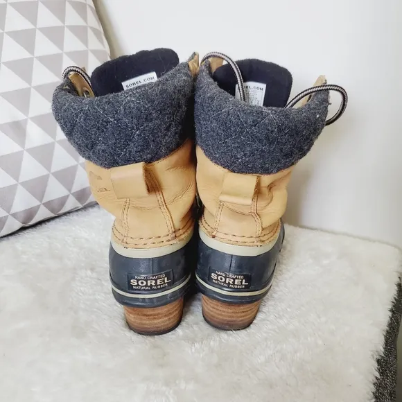 Sorel Slimpack II Waterproof Leather Wool Outdoor Winter Rain Boots 8