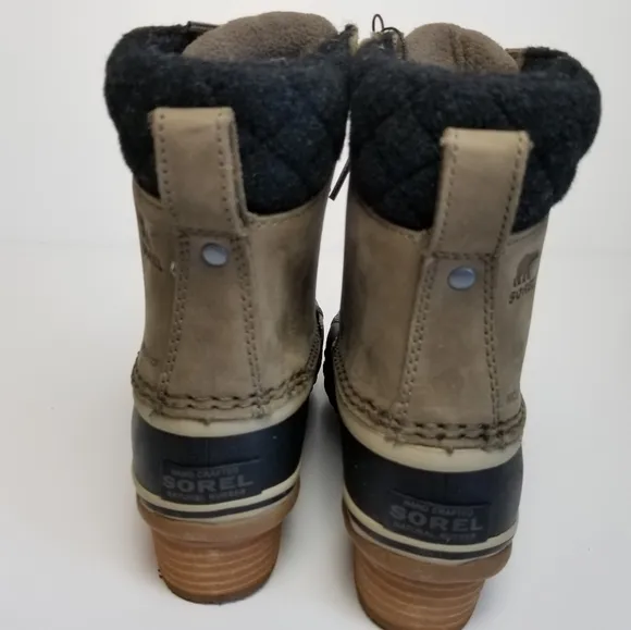 SOREL SLIMPACK LACE II DUCK BOOTS 5 NWB LEATHER GORPCORE OUTDOOR WINTER RAIN