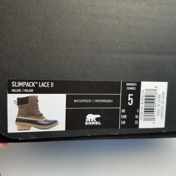 SOREL SLIMPACK LACE II DUCK BOOTS 5 NWB LEATHER GORPCORE OUTDOOR WINTER RAIN