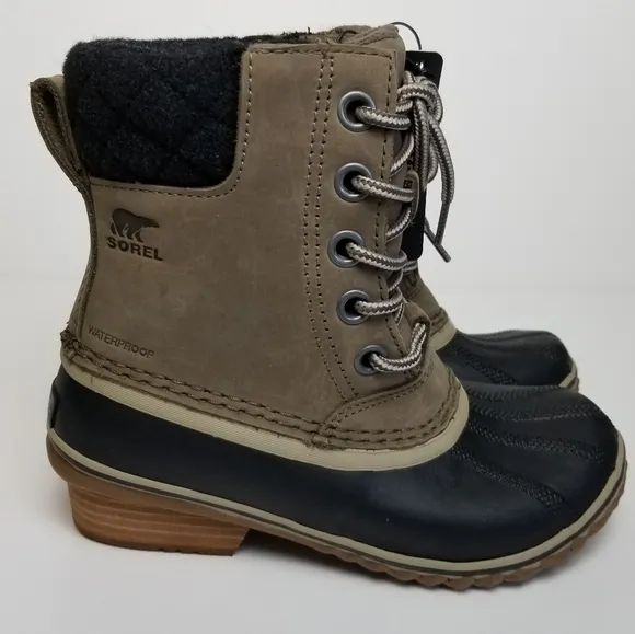 SOREL SLIMPACK LACE II DUCK BOOTS 5 NWB LEATHER GORPCORE OUTDOOR WINTER RAIN