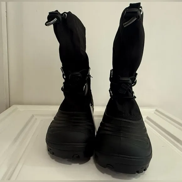 Sorel Super Trooper Black Winter Insulated Snow Boots Kids for Waterproof