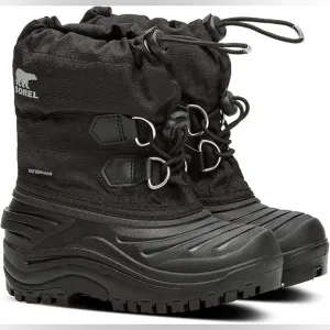 Sorel Super Trooper Black Winter Insulated Snow Boots Kids for Waterproof