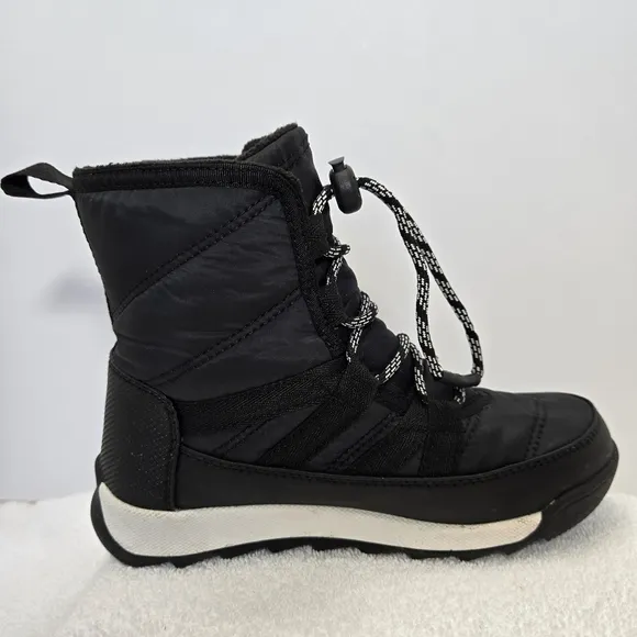 Sorel Whitney II Youth Size 1 Black Ankle Outdoor Boots 1921401010