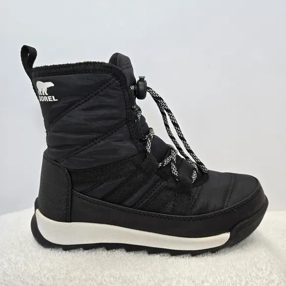 Sorel Whitney II Youth Size 1 Black Ankle Outdoor Boots 1921401010