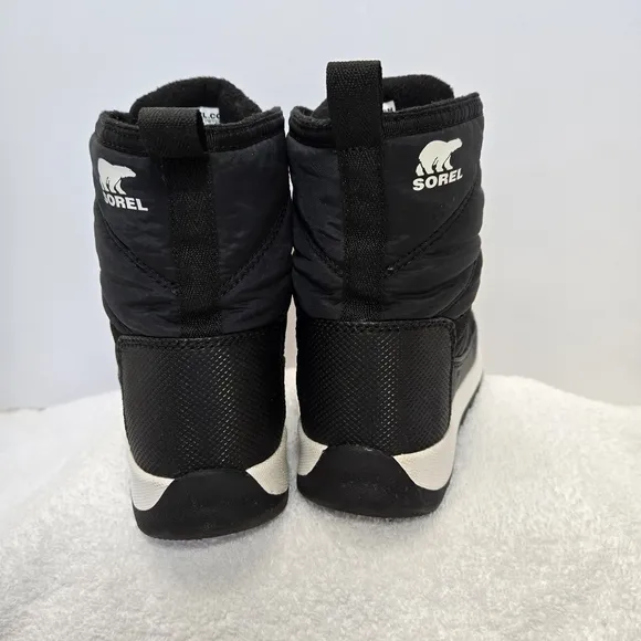 Sorel Whitney II Youth Size 1 Black Ankle Outdoor Boots 1921401010