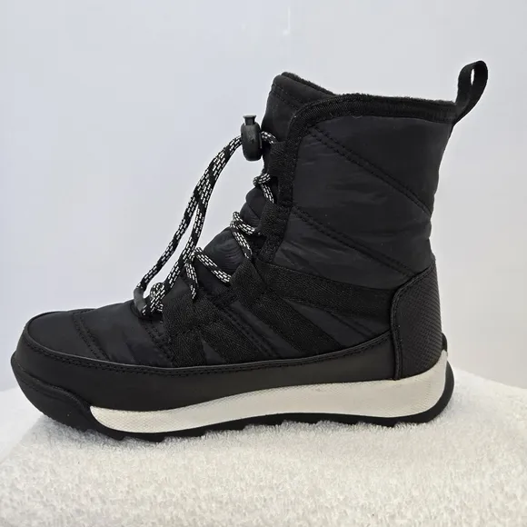 Sorel Whitney II Youth Size 1 Black Ankle Outdoor Boots 1921401010