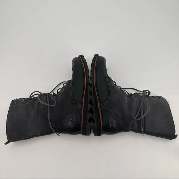 Sorel Wicked Work Boots Lace Up Shearling Lined Women’s Size 10