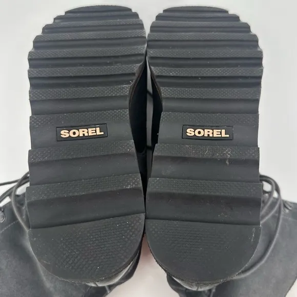 Sorel Wicked Work Boots Lace Up Shearling Lined Women’s Size 10