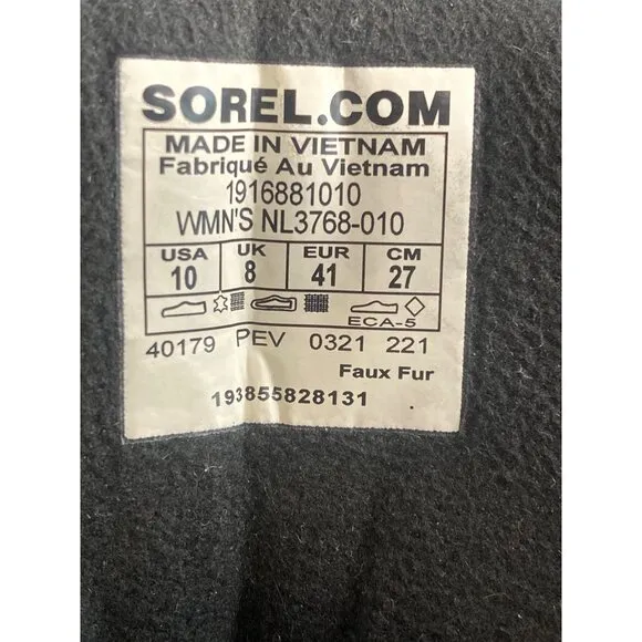 Sorel Women's 10 Kinetic Conquest Boots Black MSRP$197 EUC