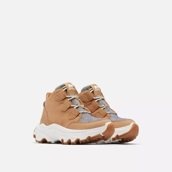 Sorel Womens 7 Sneaker Boot Waterproof Tan &amp; Grey Lace Up NEW IN BOX