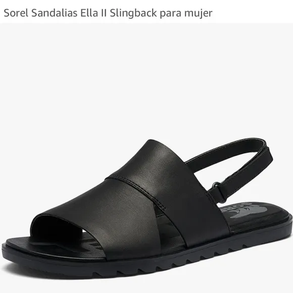 Sorel Women's Black Leather Sandals