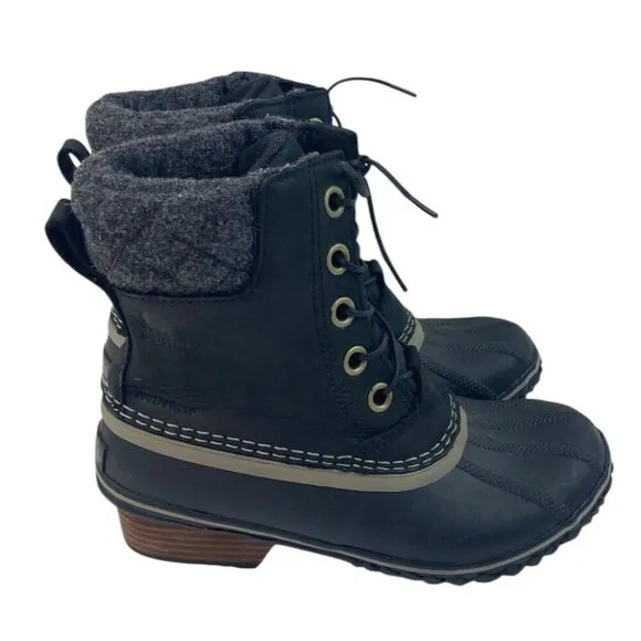 Sorel Women’s Boots Size 6 Black Waterproof Snow Ski Outdoor Laces Winter Lined