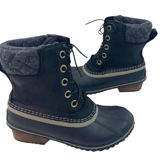 Sorel Women’s Boots Size 6 Black Waterproof Snow Ski Outdoor Laces Winter Lined