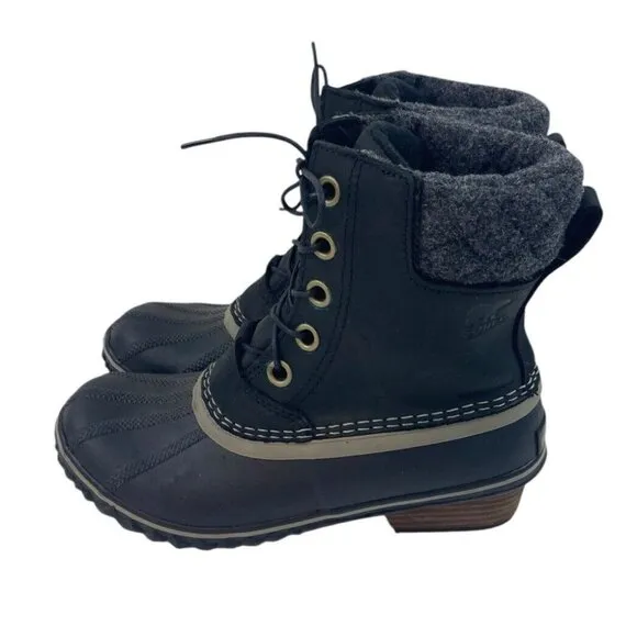 Sorel Women’s Boots Size 6 Black Waterproof Snow Ski Outdoor Laces Winter Lined