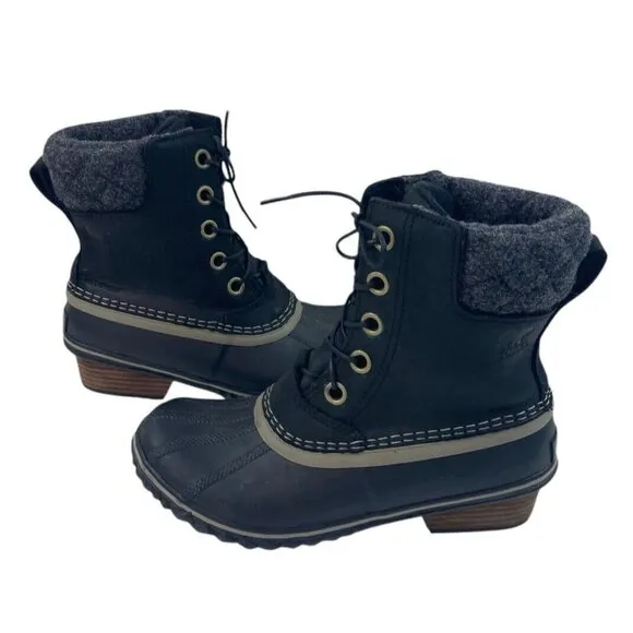 Sorel Women’s Boots Size 6 Black Waterproof Snow Ski Outdoor Laces Winter Lined