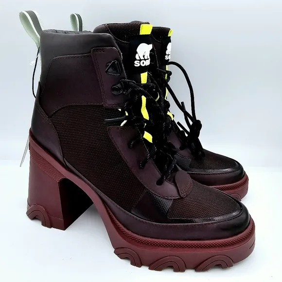 Sorel Women's Brex Heel Lace Rubber Ankle Waterproof Boots NWT