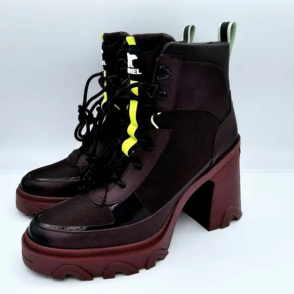 Sorel Women's Brex Heel Lace Rubber Ankle Waterproof Boots NWT
