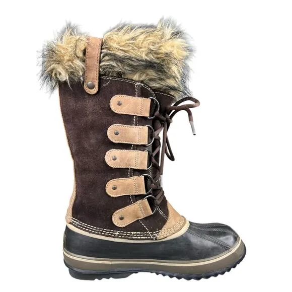 Sorel Women’s Joan Of Arctic Brown Suede Winter Boot Size US 9