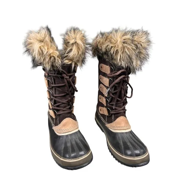 Sorel Women’s Joan Of Arctic Brown Suede Winter Boot Size US 9