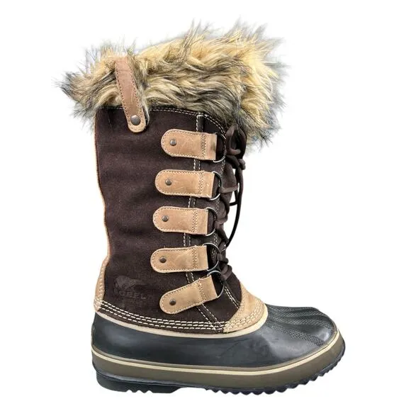 Sorel Women’s Joan Of Arctic Brown Suede Winter Boot Size US 9