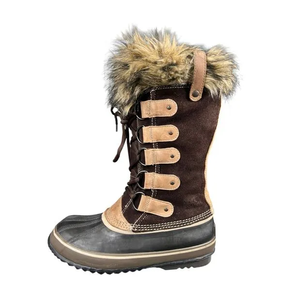 Sorel Women’s Joan Of Arctic Brown Suede Winter Boot Size US 9