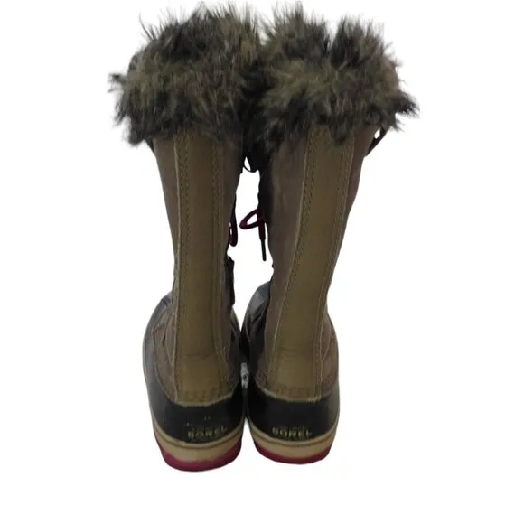 Sorel Women's Joan of Arctic Waterproof Snow Boots Gray PInk Size 6