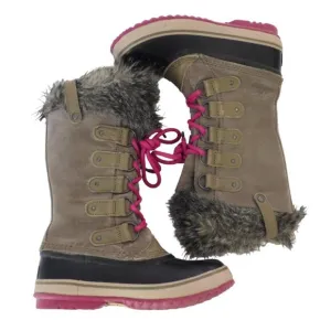 Sorel Women's Joan of Arctic Waterproof Snow Boots Gray PInk Size 6