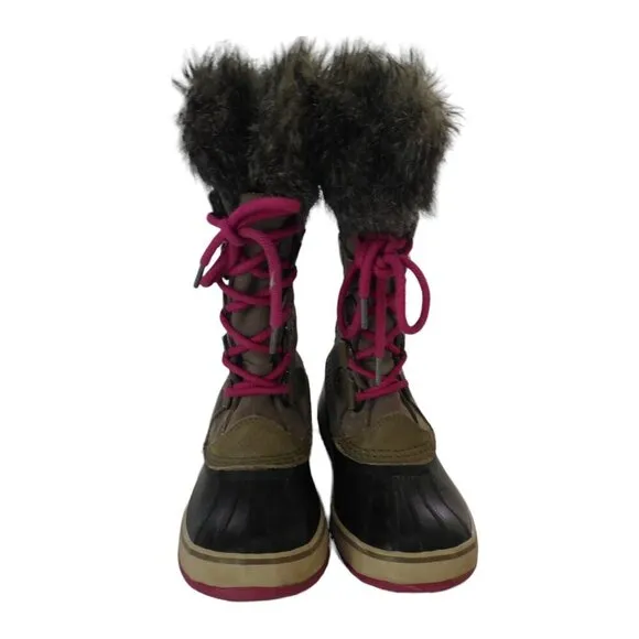 Sorel Women's Joan of Arctic Waterproof Snow Boots Gray PInk Size 6