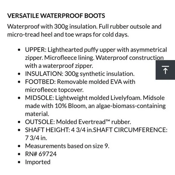 Sorel Women's Kinetic Impact Puffy Zip Waterproof Boots Chalk Size 9.5