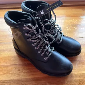 Sorel Women's Lennox Waterproof Leather Lace Up Ankle Boots Black Size 10