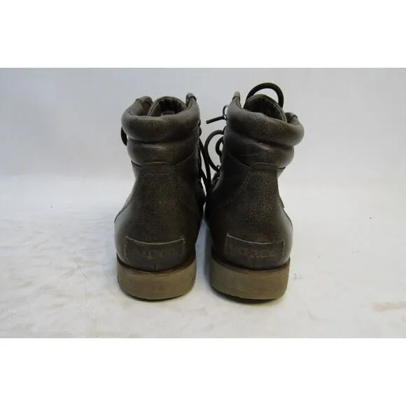 Sorel Womens Size 8 M Brown Leather Lace Up Ankle Boots