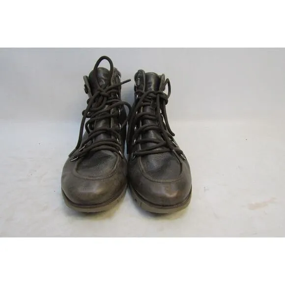 Sorel Womens Size 8 M Brown Leather Lace Up Ankle Boots