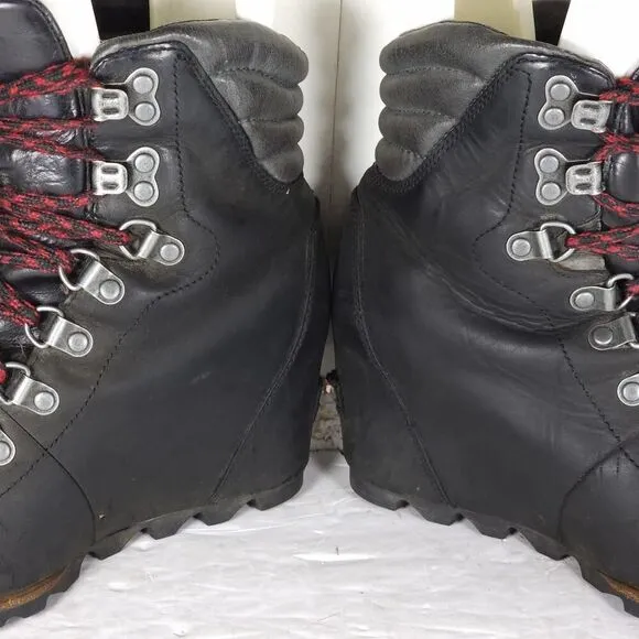 Sorel Women’s Conquest US 6 Black Leather Waterproof Wedge Ankle Winter Boots