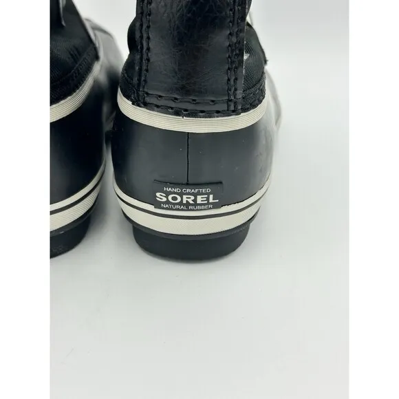 Sorel Yoot PAC Nylon Black Boots NY1962-010 Youth Size 7 Waterproof Winter NWOB