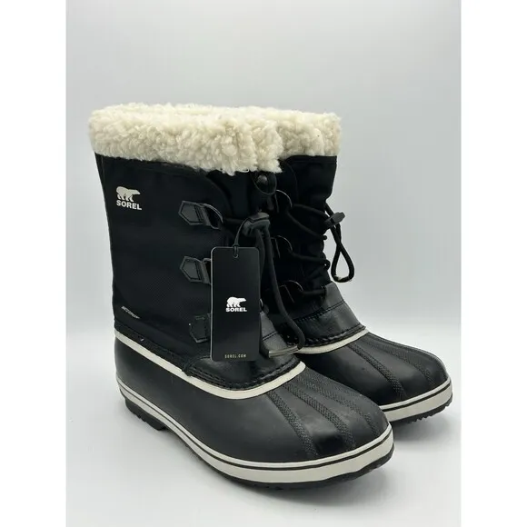 Sorel Yoot PAC Nylon Black Boots NY1962-010 Youth Size 7 Waterproof Winter NWOB