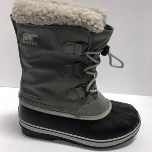 Sorel Yoot Pac Nylon Waterproof Winter Boots Gray, Girls’ Size 4 M
