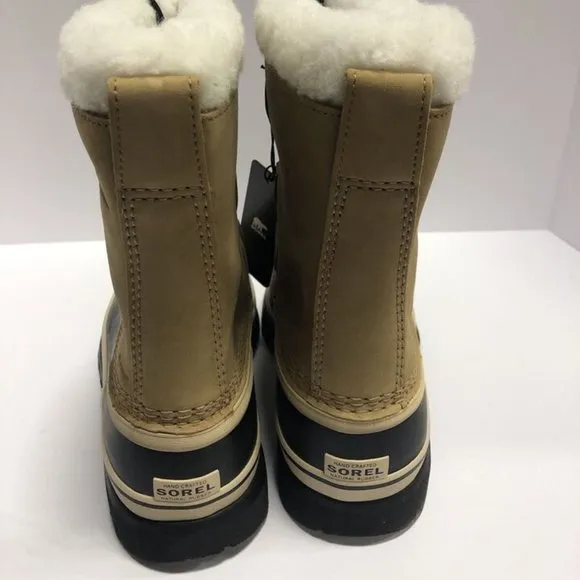 Sorel Youth Caribou, Tan Waterproof Winter Boots, Kids’ Size 5 M