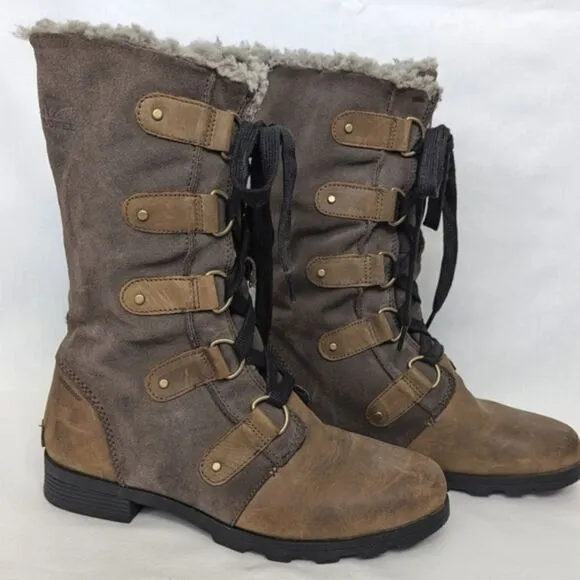 Sorel Emelie Lace Up Waterproof Boots Major 9.5