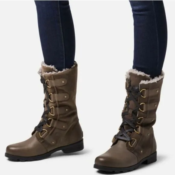 Sorel Emelie Lace Up Waterproof Boots Major 9.5