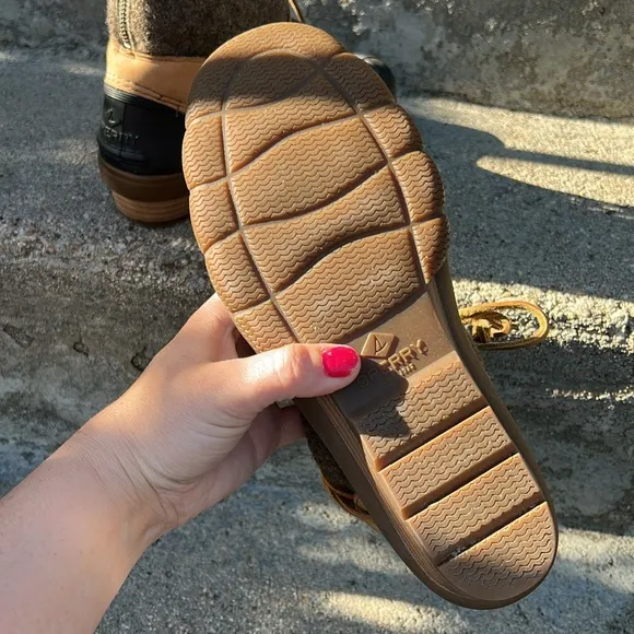 Sperry Leather &amp; Wool Rubber Boots