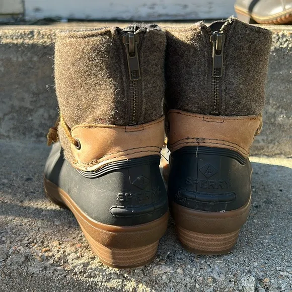 Sperry Leather &amp; Wool Rubber Boots