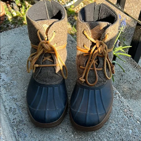 Sperry Leather &amp; Wool Rubber Boots