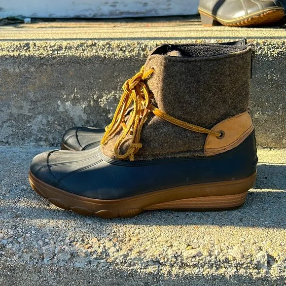 Sperry Leather &amp; Wool Rubber Boots