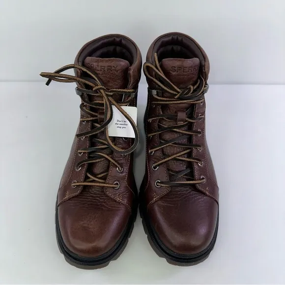 Sperry Mens Watertown LTT Waterproof Outdoor Boots Brown Leather Tan Size 7