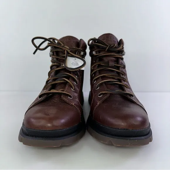 Sperry Mens Watertown LTT Waterproof Outdoor Boots Brown Leather Tan Size 7