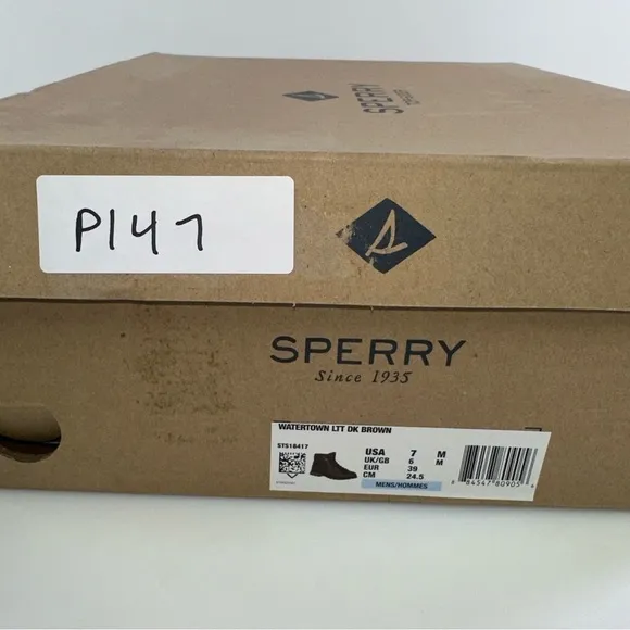 Sperry Mens Watertown LTT Waterproof Outdoor Boots Brown Leather Tan Size 7