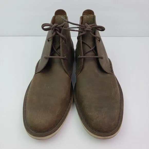 Sperry Top Sider Mens Size 8.5 Brown Leather Formal Chukka Boots STS14653