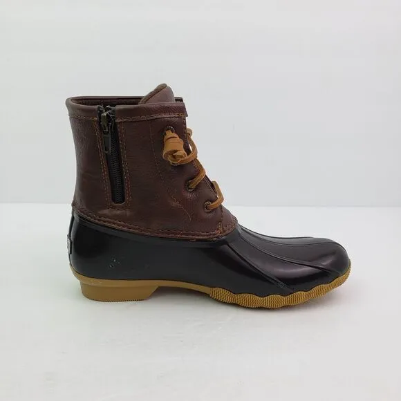 Sperry Top Sider Saltwater Toddler Sz 12 Brown Leather Waterproof Duck Boots