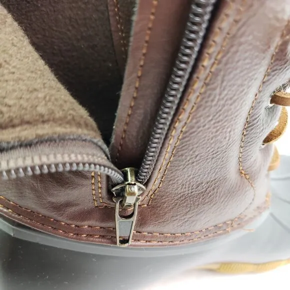 Sperry Top Sider Saltwater Toddler Sz 12 Brown Leather Waterproof Duck Boots