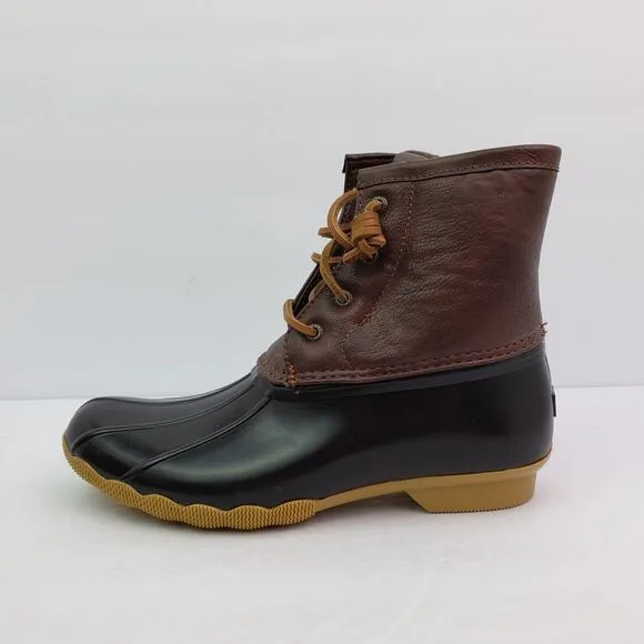 Sperry Top Sider Saltwater Toddler Sz 12 Brown Leather Waterproof Duck Boots